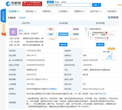 中兴子品牌努比亚成被执行人，中国软件业务收入百强榜单发布凸显行业挑战